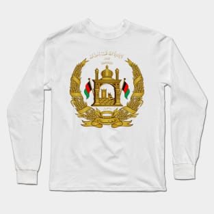 National Emblem of Afghanistan GOLD Long Sleeve T-Shirt